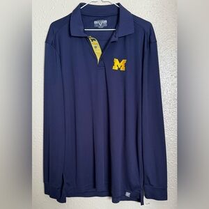 Michigan Wolverines (Large) Antigua Pullover Long Sleeve Football Coaching Golf